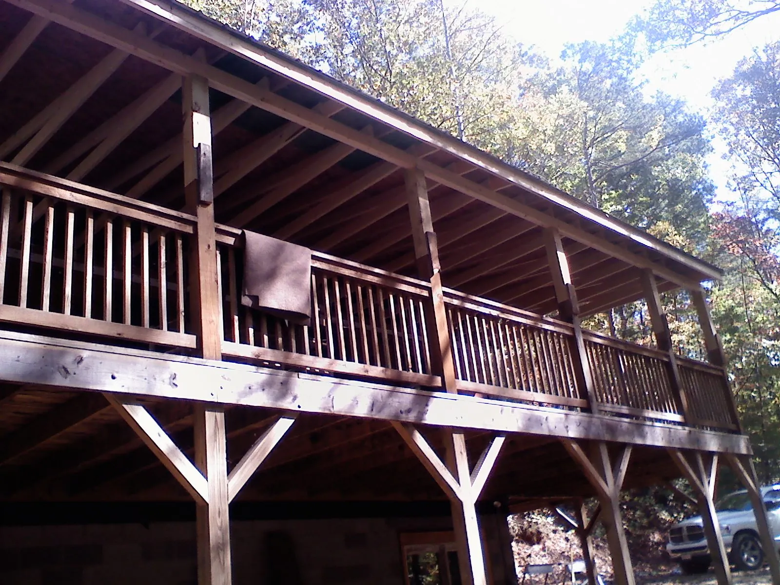 Timber framing under a new elevated porch and deck — Roof Leak Repair in Tygh Valley by Roofing Brothers